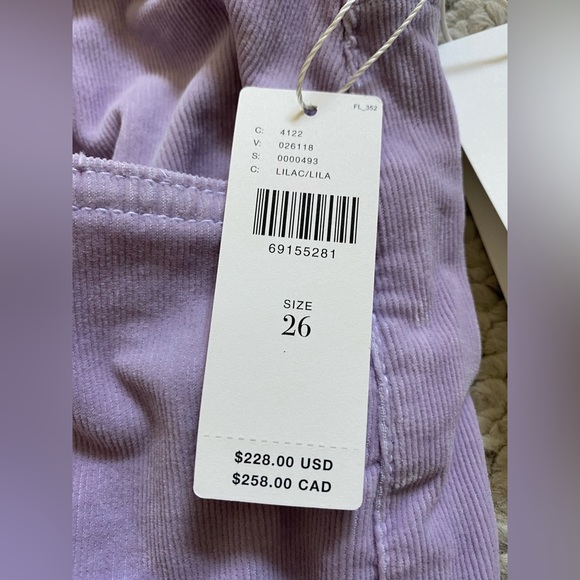 Brand new MOTHER The Tunnel Vision Sneak High-Rise Straight Corduroy Jeans (NWT) - Picture 9 of 16